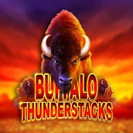 Buffalo Thunderstacks slot logo by Amatic Industries at Spinstein Casino