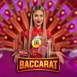 Mega Baccarat logo by Pragmatic Play at Spinstein Casino