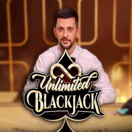 Unlimited Blackjack slot logo by Ezugi at Spinstein Casino